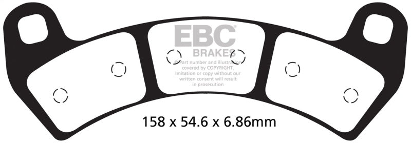 EBC Powersports SXR680HH Front Brake Pads for Polaris General 1000 XP 4 Deluxe
