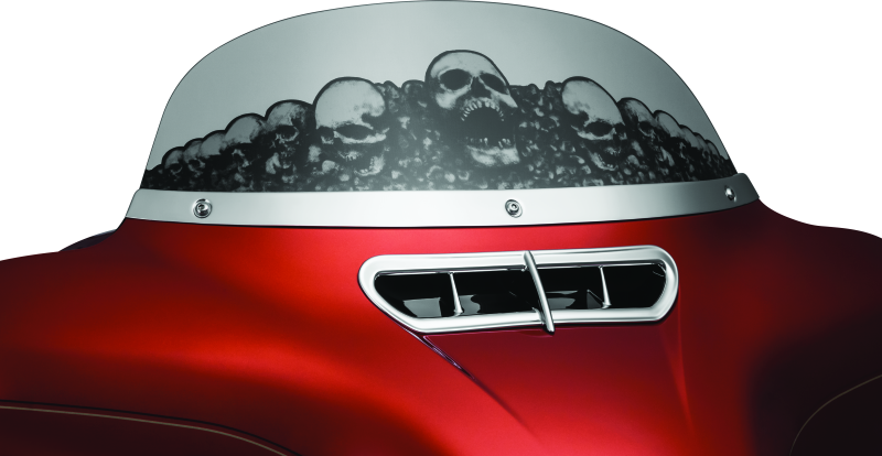 Kuryakyn Smooth Windshield Trim for Harley-Davidson Touring Models – Chrome Finish (Part #1387)