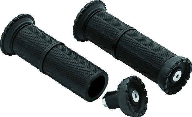 Kuryakyn Riot Universal Grips 1 inch Satin Black for Suzuki Intruder Models