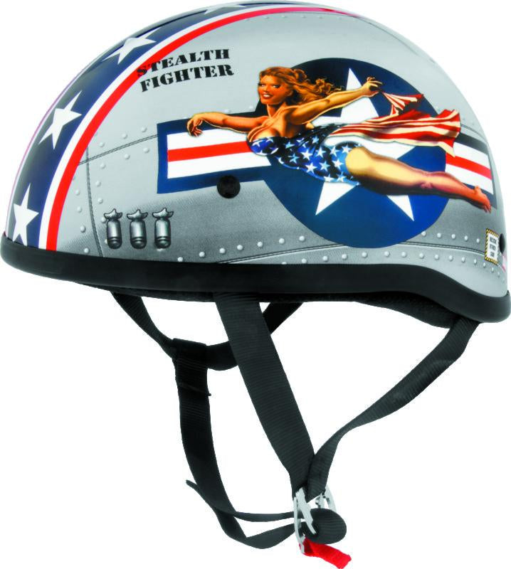 Bikers Choice Skid Lids Bomber Pinup Original Helmet - XS