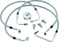 Twin Power 94-07 Harley Davidson FLHR Front Brake Line Kit with Stainless Steel Braided Hose and Chrome Fittings
