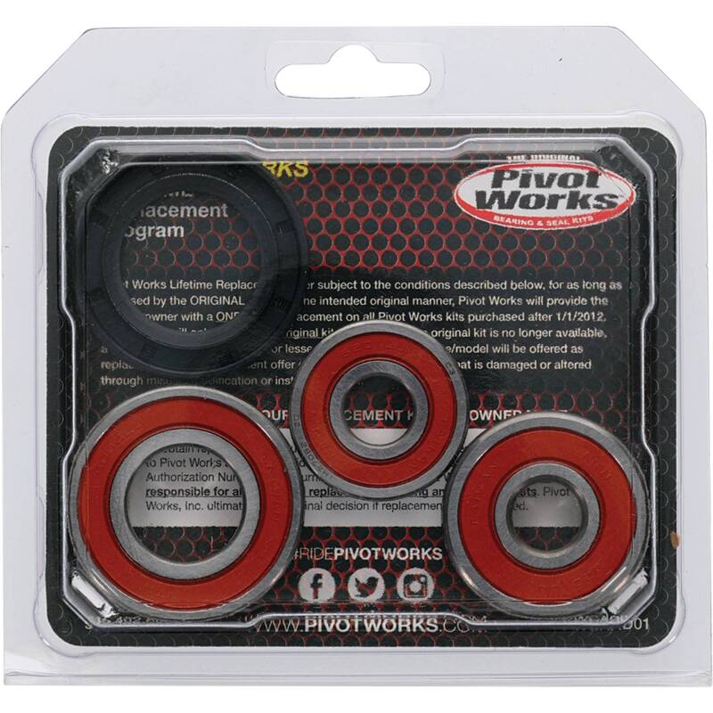 Pivot Works Premium Wheel Bearing Kit for Kawasaki KLX110 (2002-2010) – Part Number 25-1400-P