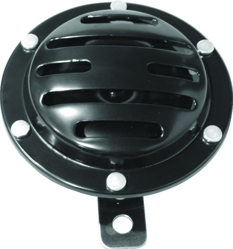 Bikers Choice Black Slotted Horn 12V with Universal Mount - 4 Inch Diameter