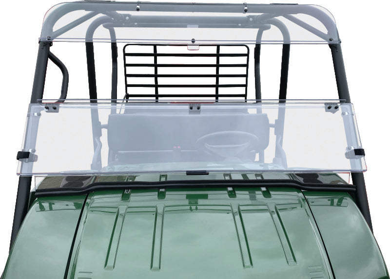 QuadBoss Folding Windshield for Kawasaki KAF620 Mule 4010 4x4 – Adjustable Polycarbonate PowerSports Windshield