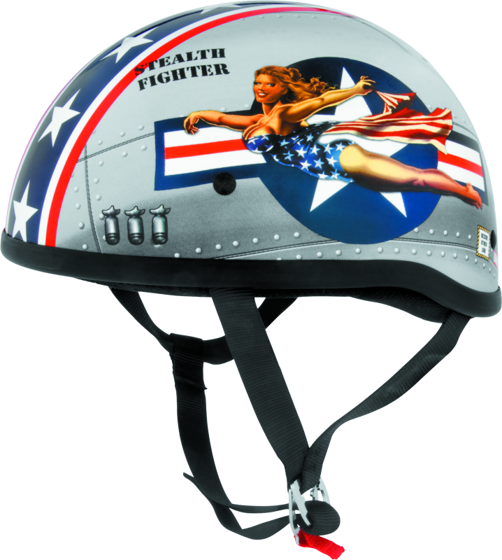 Bikers Choice Skid Lids Bomber Pinup Original Helmet - XS