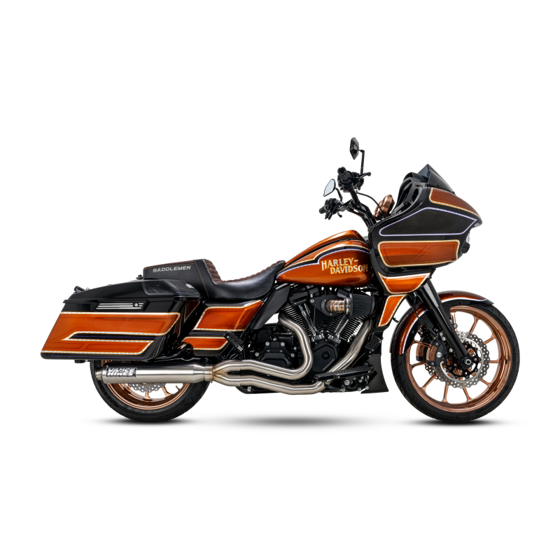 Vance & Hines 27345 Stainless 2-Into-1 Upsweep Exhaust System for Harley-Davidson Touring 2017-2023