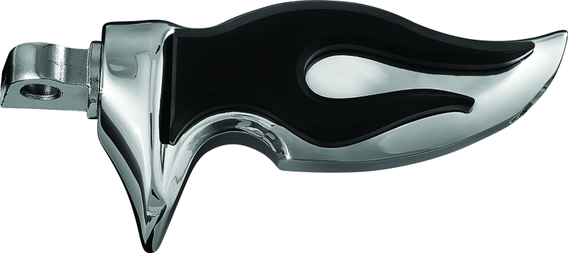 Kuryakyn Flamin Peg with Male Mount Adapter Chrome – Aggressive Flame Design for Powersports Bikes