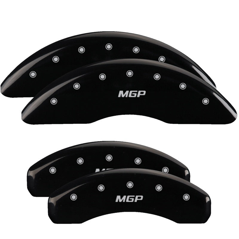MGP Black Finish Silver Character 4 Caliper Covers for Nissan Titan (2016-2017 Models)
