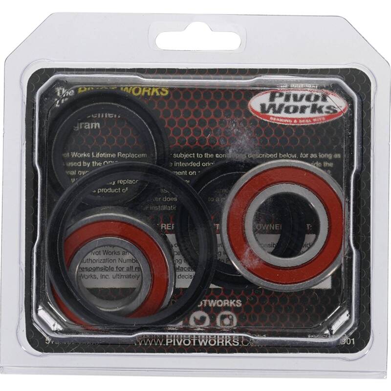 Pivot Works Premium Wheel Bearing Kit for Honda VFR700F, CBR600F, and More Part #25-1077-P