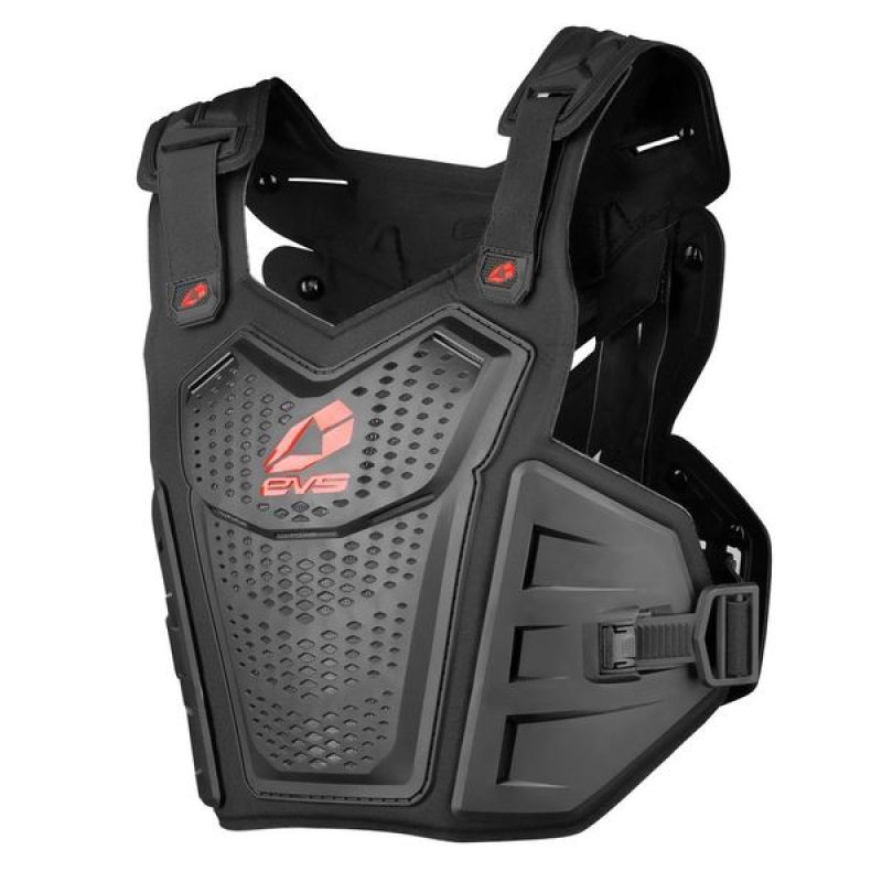 EVS F1 Roost Deflector Black/Red Small/Medium – Lightweight, High-Impact Powersports Protection