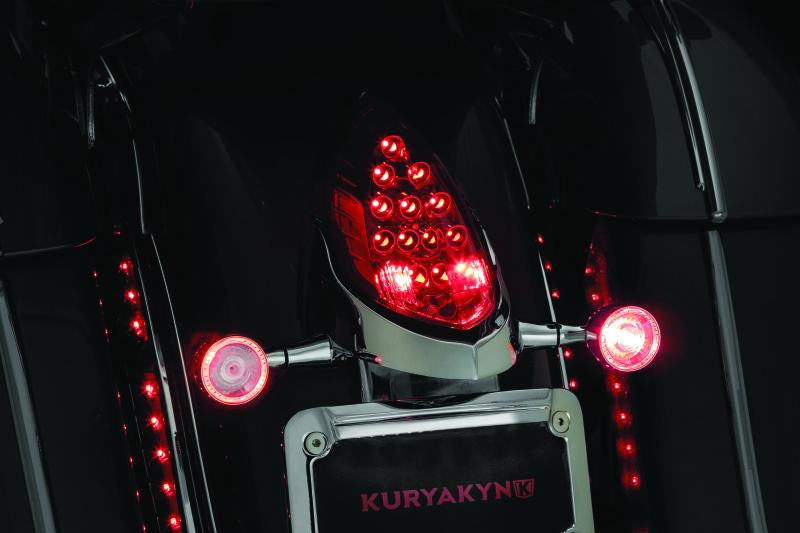 Kuryakyn Rear Turn Signal & License Plate Mount for Indian Motorcycles - Chrome Part 3128