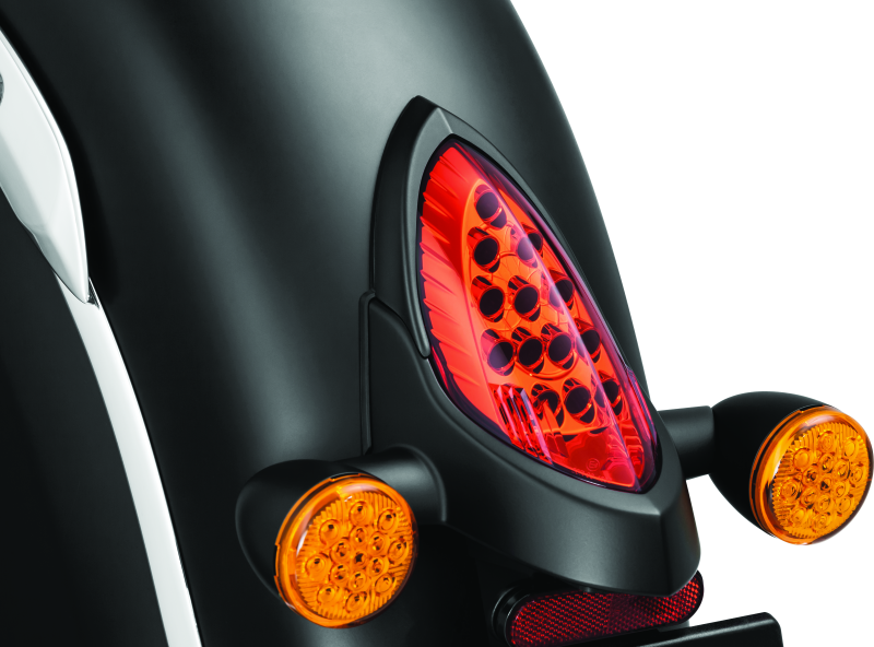 Kuryakyn Tail Light Top Trim for Indian Motorcycle Models – Satin Black Finish Part #5623