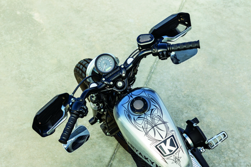 Kuryakyn Dillinger Grips Dual Cable Satin Black – Aggressive Control with Vibration Dampening