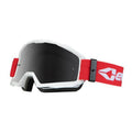 EVS Origin Goggle - White/Red | Powersports Eye Protection with Anti-Fog and Shatterproof Lens