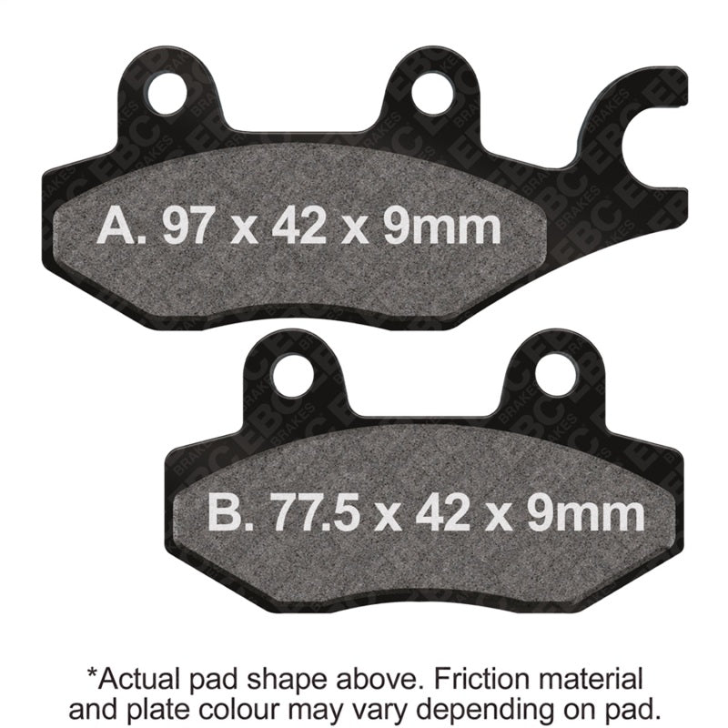 EBC Powersports Double-H Sintered HH Brake Pads for Kawasaki Ninja (Part FA197HH)