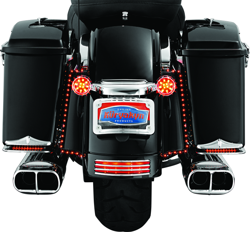 Kuryakyn Curved License Plate Mount for Harley-Davidson Street Glide and Road Glide (Part #3157)