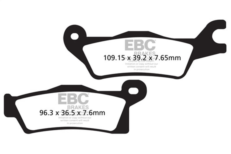 EBC Powersports Severe Duty Sintered Brake Pads for Can Am Outlander 450 - Front Left