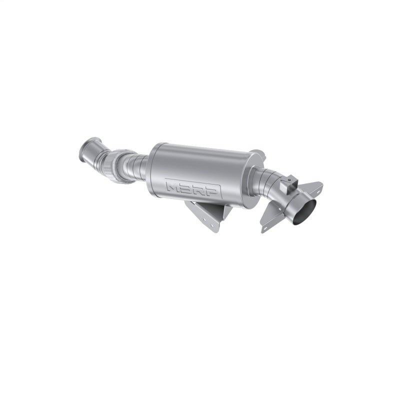 MBRP 24-26 Can-Am Maverick R Slip-On Exhaust System with Performance Muffler - Turbo Back with Catalytic Converter