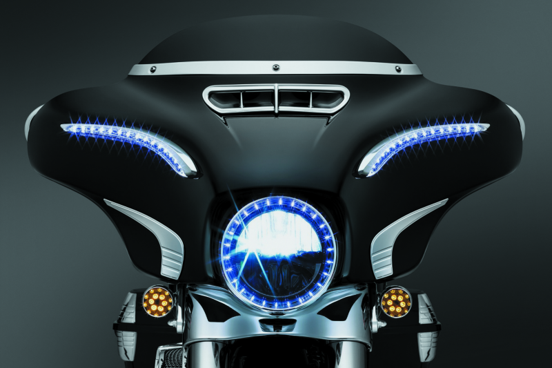 Kuryakyn Smooth Windshield Trim for Harley-Davidson Touring Models – Chrome Finish (Part #1387)