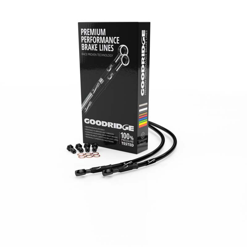Goodridge Kawasaki Z900RS/RS SE ABS Rear Stainless Steel Brake Lines with Black Fittings