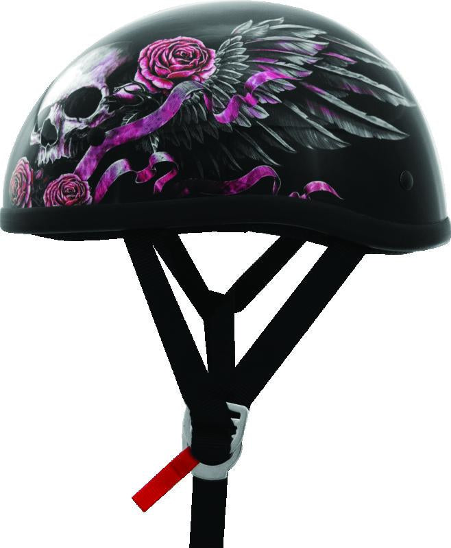 Bikers Choice Skid Lids Wild One Helmet - Large, Low-Profile Contoured Design with D.O.T. Certification