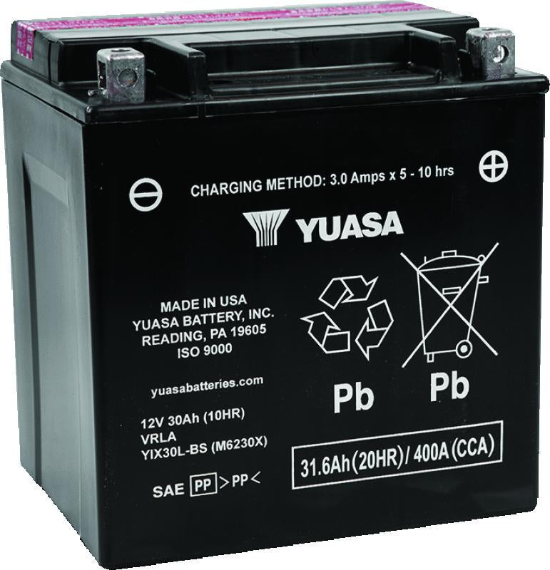 Yuasa YUAM6230X High Performance Maintenance-Free AGM Motorcycle Battery for Harley Davidson 12-Volt