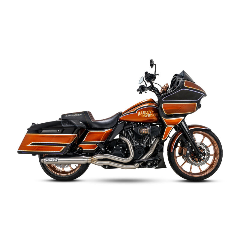 Vance & Hines 27345 Stainless 2-Into-1 Upsweep Exhaust System for Harley-Davidson Touring 2017-2023