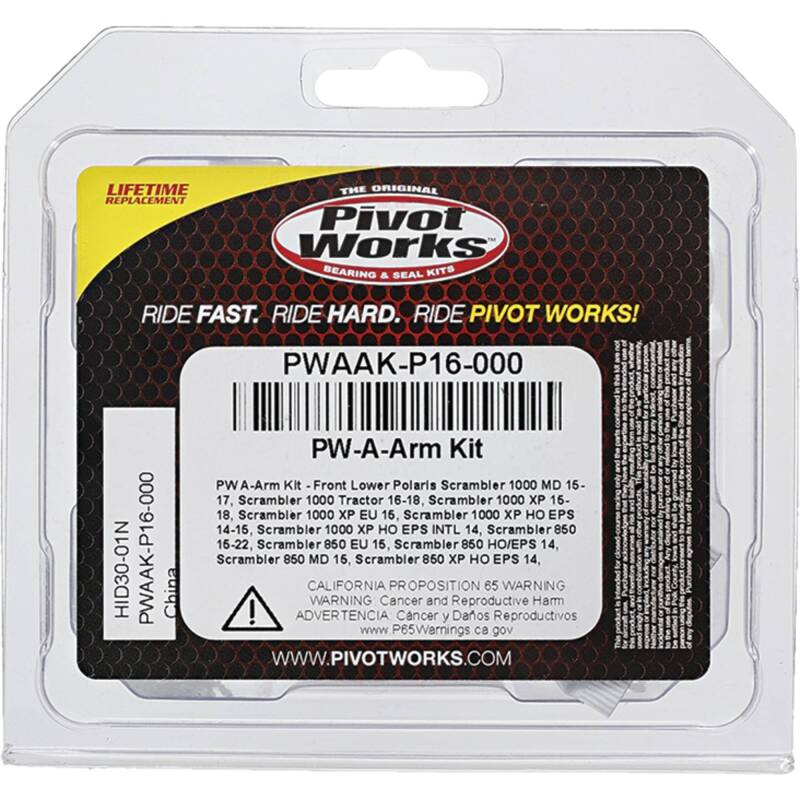 Pivot Works Front Lower A-Arm Kit for 2014-2016 Polaris Sportsman and Scrambler Models (Part PWAAK-P16-000)
