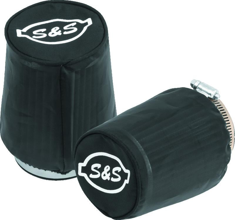 S&S Cycle Part 106-0248 Black Nylon Air Filter Cover for Tapered S&S Tuned Induction Filters – 2 Pack