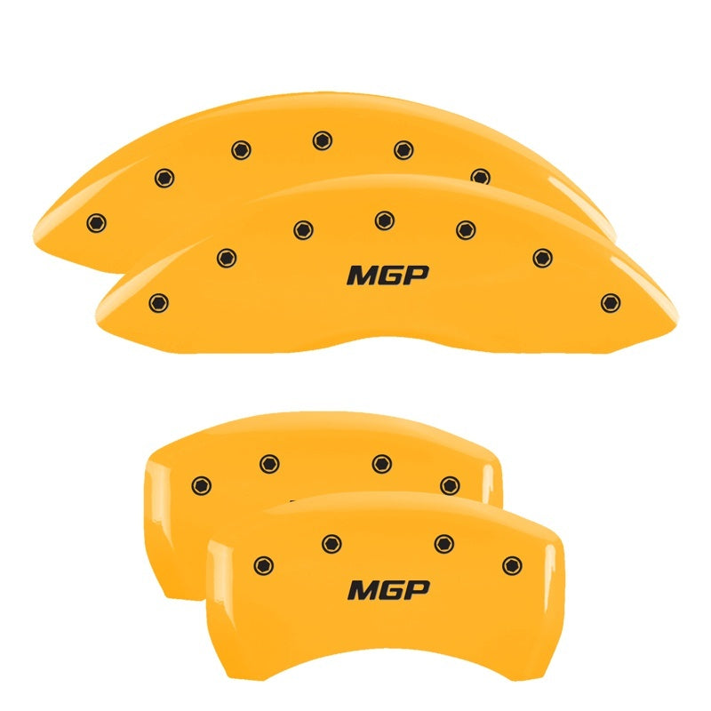 MGP 4 Caliper Covers for Chrysler Pacifica 2017-2023 with Yellow Powder Coat Finish