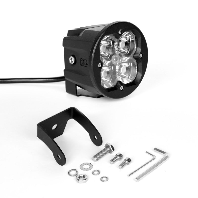 XKGLOW XKchrome 20W LED Cube Light with RGB Accent – Spot Beam & Fog Light Bracket