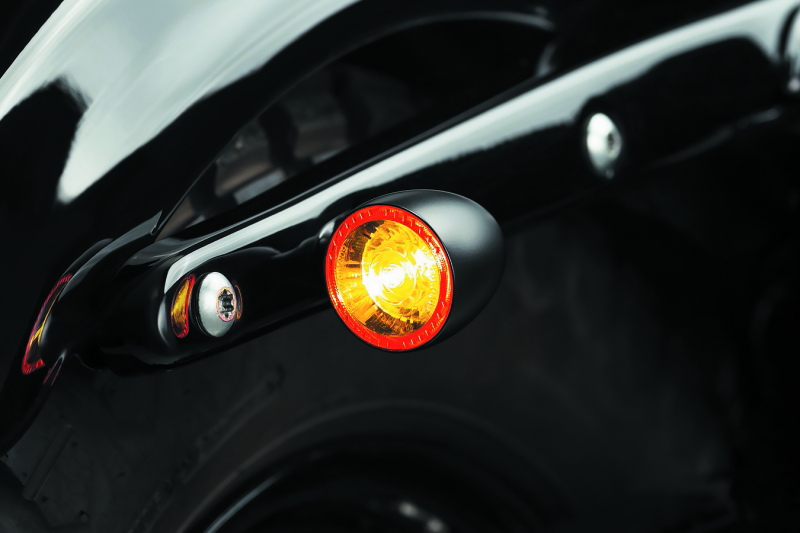 Kuryakyn Bullet 1000 White/Amber Clear Lens Satin Black Motorcycle Marker Lights - Part #2555