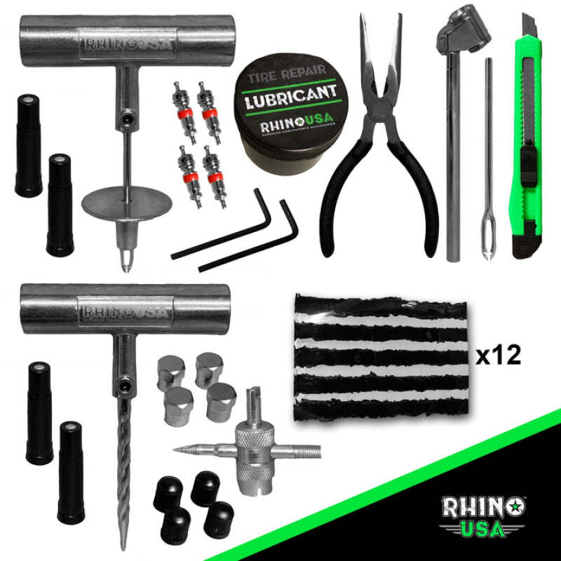 Rhino USA Tire Repair Plug Kit (86 Pieces) for Tubeless Tires - RNO-TIRE-REPAIR-KIT