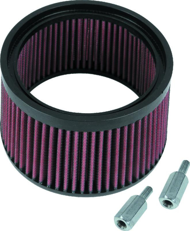 S&S Cycle 1-Inch Taller Pleated Stealth Air Filter Kit for Powersports Vehicles