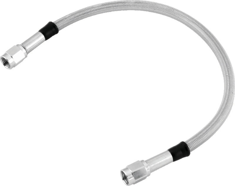 Twin Power 17 Inch Clear Coated Stainless Steel Brake Hose with AN-3 Fittings