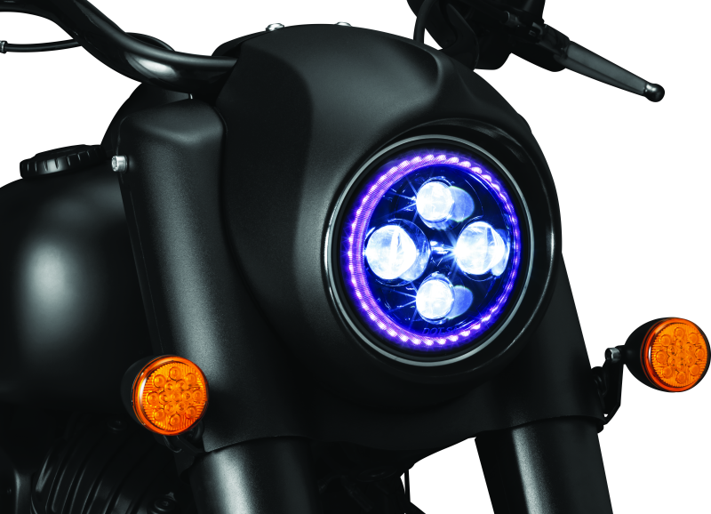 Kuryakyn Orbit Headlight Adapter in Black for Indian Chieftain and Roadmaster Models