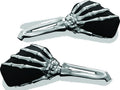Kuryakyn Skeleton Hand Mirrors Chrome/Black – Unique Powersports Mirror Accessory