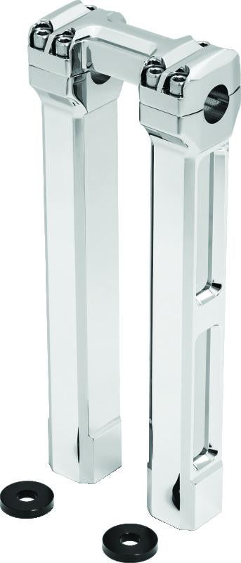 Kuryakyn 12 Inch Billet Handlebar Risers Chrome – Enhance Harley Motorcycle Ergonomics and Style