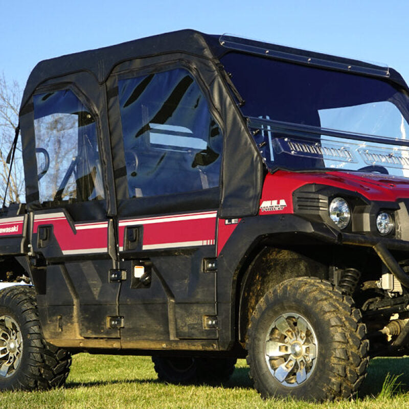 Seizmik 15+ Kawasaki Mule PRO-DXT/FXT Soft Upper Door Kit - Waterproof Marine Grade Enclosure