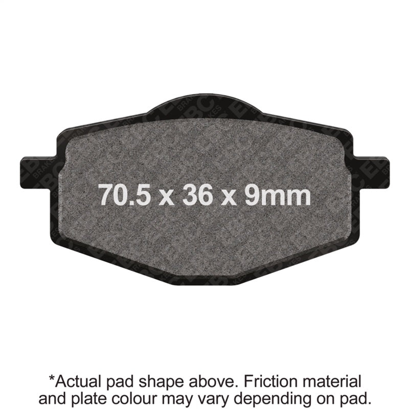 EBC Powersports SFA101 Organic Brake Pads for Yamaha YJ 125 Vino (Front Left)