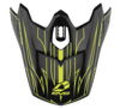 EVS T3 Pinner Helmet Visor - Black and Hi-Viz Yellow for Powersports