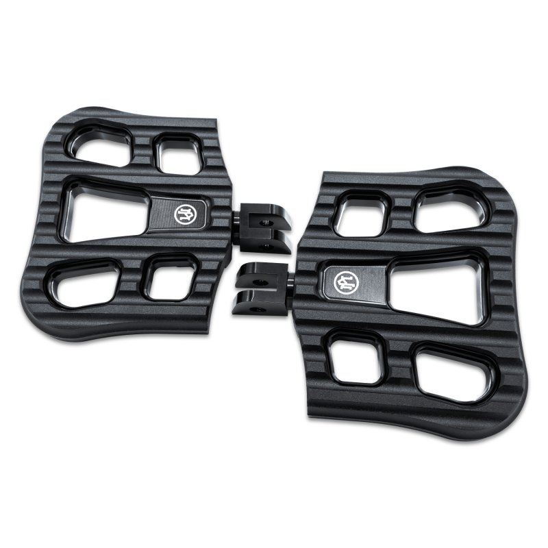 Performance Machine 0036-1027-SMB Drifter Floorboard Assembly for Harley-Davidson Softail M8, Black Ops Finish