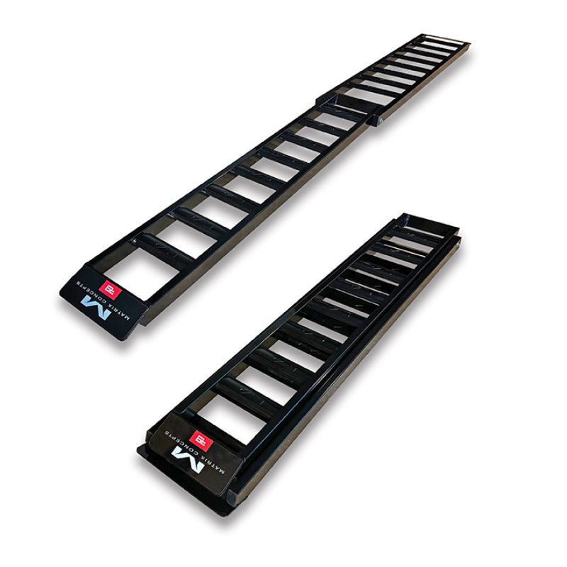 Matrix Concepts A9 Aluminum Ramp – Heavy Duty Powersports Ramp with Foldable Center Hinge and Non-Slip Rungs