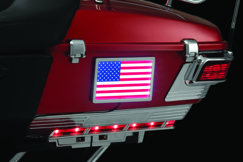 Kuryakyn Freedom Flag LED 4x6 Inch Chrome - Patriotism for Powersports Vehicles