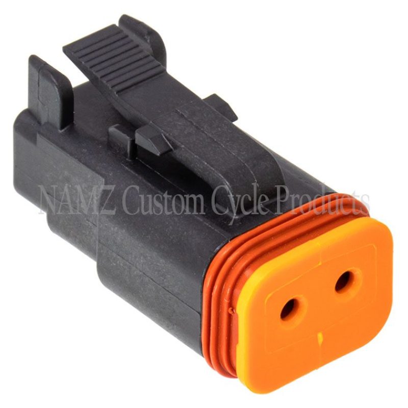 NAMZ Deutsch DT Series 2-Wire Plug & Wedgelock - Black (Part Number DP-2B)