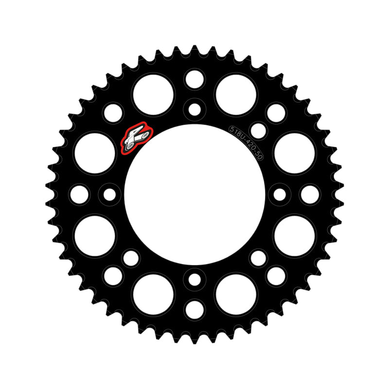 Renthal 2025 KTM 65 Rear Chain Wheel - Black 420-46GP Teeth | Lightweight Aluminum Powersports Part