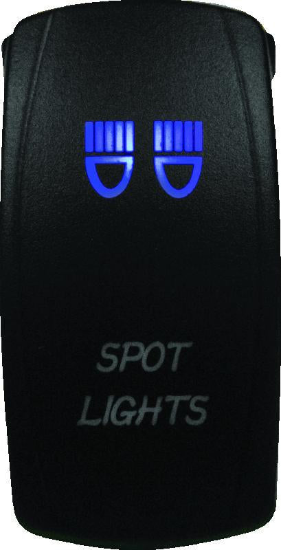 DragonFire Racing Lighted Switch Spot Light On/Off Blue – Durable Waterproof Power Switch with LED Logo Illumination