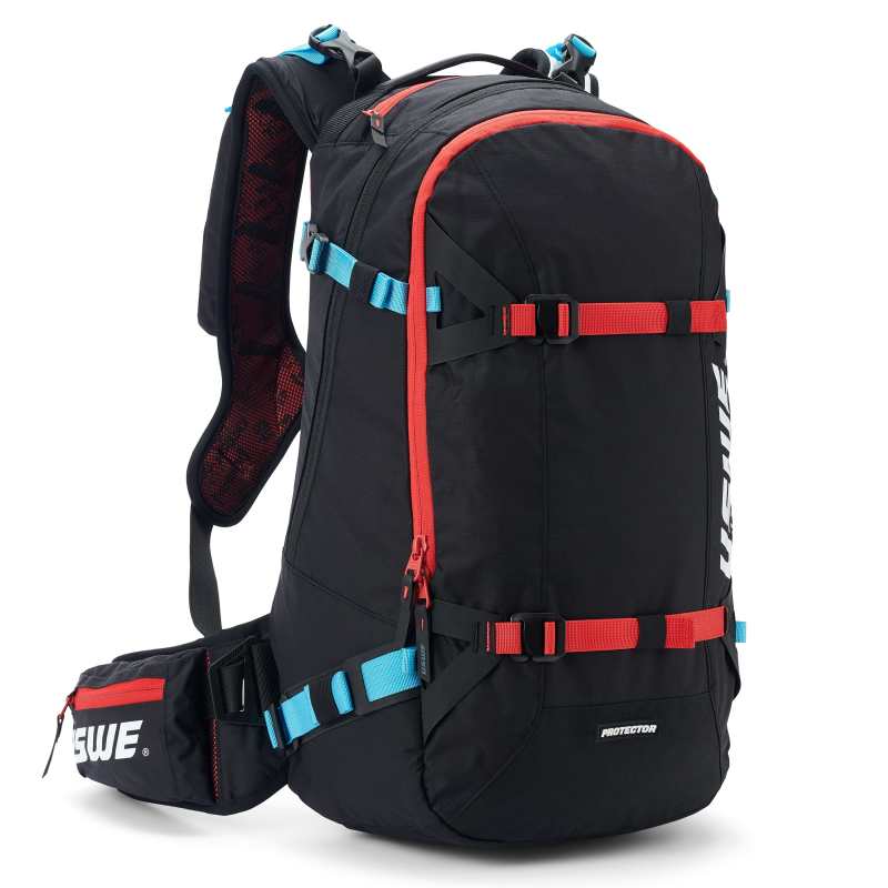 USWE POW Winter Protector Pack 25L in Carbon Black – High-Performance Snowboarding and Skiing Backpack with CE-Certified Back Protector