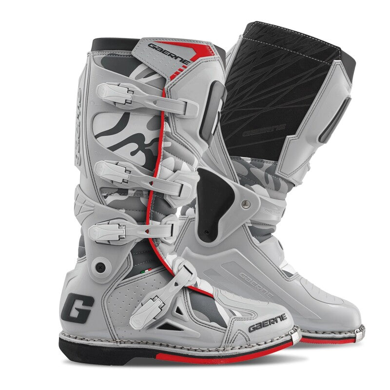 Gaerne Fastback Endurance Snow Camo Motorcycle Boots Size 8