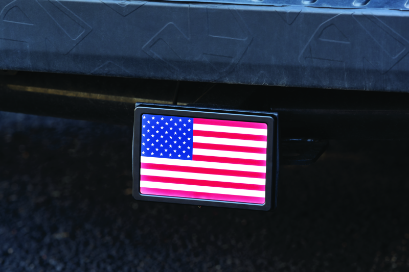 Kuryakyn Freedom Flag LED Hitch Cover Black - Part 2893